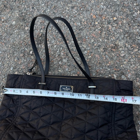 Kate Spade New York Wilson Road Tote Bag Quilted Talya Large Black EUC Shoulder - Picture 10 of 11